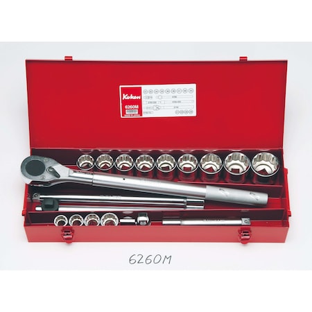 Ko-Ken Socket Set 12 Point 25 pieces 3/4 Sq. Drive 6260A